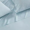 image:imageMartha Stewart  Full Sheet Set with Fitted Sheet amp Pillowcases Cotton Percale Bedding with a Smooth Feel Deep Pocket Gingham BrownStripe Blue