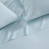 image:imageMartha Stewart  Full Sheet Set with Fitted Sheet amp Pillowcases Cotton Percale Bedding with a Smooth Feel Deep Pocket Gingham BrownStripe Blue
