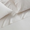 image:imageMartha Stewart  Full Sheet Set with Fitted Sheet amp Pillowcases Cotton Percale Bedding with a Smooth Feel Deep Pocket Gingham BrownStripe White