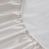 image:imageMartha Stewart  Full Sheet Set with Fitted Sheet amp Pillowcases Cotton Percale Bedding with a Smooth Feel Deep Pocket Gingham BrownStripe White
