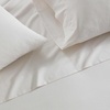image:imageMartha Stewart  Full Sheet Set with Fitted Sheet amp Pillowcases Cotton Percale Bedding with a Smooth Feel Deep Pocket Gingham BrownStripe White