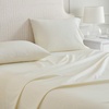 image:imageMartha Stewart  Full Sheet Set with Fitted Sheet amp Pillowcases Cotton Percale Bedding with a Smooth Feel Deep Pocket Gingham BrownStripe Yellow