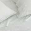image:imageMartha Stewart  Full Sheet Set with Fitted Sheet amp Pillowcases Cotton Percale Bedding with a Smooth Feel Deep Pocket Gingham BrownTicking Stripe Green