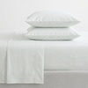 image:imageMartha Stewart  Full Sheet Set with Fitted Sheet amp Pillowcases Cotton Percale Bedding with a Smooth Feel Deep Pocket Gingham BrownTicking Stripe Green