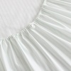 image:imageMartha Stewart  Full Sheet Set with Fitted Sheet amp Pillowcases Cotton Percale Bedding with a Smooth Feel Deep Pocket Gingham BrownTicking Stripe Green