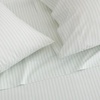 image:imageMartha Stewart  Full Sheet Set with Fitted Sheet amp Pillowcases Cotton Percale Bedding with a Smooth Feel Deep Pocket Gingham BrownTicking Stripe Green