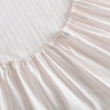 image:imageMartha Stewart  Full Sheet Set with Fitted Sheet amp Pillowcases Cotton Percale Bedding with a Smooth Feel Deep Pocket Gingham BrownTicking Stripe Pink