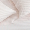 image:imageMartha Stewart  Full Sheet Set with Fitted Sheet amp Pillowcases Cotton Percale Bedding with a Smooth Feel Deep Pocket Gingham BrownTicking Stripe Pink