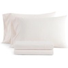 image:imageMartha Stewart  Full Sheet Set with Fitted Sheet amp Pillowcases Cotton Percale Bedding with a Smooth Feel Deep Pocket Gingham BrownTicking Stripe Pink