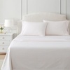 image:imageMartha Stewart  Full Sheet Set with Fitted Sheet amp Pillowcases Cotton Percale Bedding with a Smooth Feel Deep Pocket Gingham BrownTicking Stripe Pink