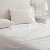 image:imageMartha Stewart  Full Sheet Set with Fitted Sheet amp Pillowcases Cotton Percale Bedding with a Smooth Feel Deep Pocket Gingham BrownTicking Stripe Pink