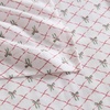 image:imageMartha Stewart  Full Sheet Set with Fitted Sheet amp Pillowcases Soft Cotton Flannel Bedding Deep Pocket Ticking Stripe BlueHoliday Bows Red