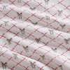 image:imageMartha Stewart  Full Sheet Set with Fitted Sheet amp Pillowcases Soft Cotton Flannel Bedding Deep Pocket Ticking Stripe BlueHoliday Bows Red
