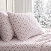 image:imageMartha Stewart  Full Sheet Set with Fitted Sheet amp Pillowcases Soft Cotton Flannel Bedding Deep Pocket Ticking Stripe BlueHoliday Bows Red