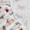image:imageMartha Stewart  Full Sheet Set with Fitted Sheet amp Pillowcases Soft Cotton Flannel Bedding Deep Pocket Ticking Stripe BlueHoliday Pups Brown