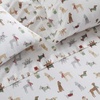 image:imageMartha Stewart  Full Sheet Set with Fitted Sheet amp Pillowcases Soft Cotton Flannel Bedding Deep Pocket Ticking Stripe BlueHoliday Pups Brown
