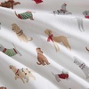 image:imageMartha Stewart  Full Sheet Set with Fitted Sheet amp Pillowcases Soft Cotton Flannel Bedding Deep Pocket Ticking Stripe BlueHoliday Pups Brown