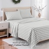 image:imageMartha Stewart  Full Sheet Set with Fitted Sheet amp Pillowcases Soft Cotton Flannel Bedding Deep Pocket Ticking Stripe BlueHoliday Windowpane Plaid WhiteGrey