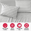 image:imageMartha Stewart  Full Sheet Set with Fitted Sheet amp Pillowcases Soft Cotton Flannel Bedding Deep Pocket Ticking Stripe BlueHoliday Windowpane Plaid WhiteGrey