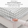 image:imageMartha Stewart  Full Sheet Set with Fitted Sheet amp Pillowcases Soft Cotton Flannel Bedding Deep Pocket Ticking Stripe BlueHoliday Windowpane Plaid WhiteGrey