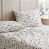 image:imageMartha Stewart  Full Sheet Set with Fitted Sheet amp Pillowcases Soft Cotton Flannel Bedding Deep Pocket Ticking Stripe BlueSki Village Green