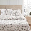 image:imageMartha Stewart  Full Sheet Set with Fitted Sheet amp Pillowcases Soft Cotton Flannel Bedding Deep Pocket Ticking Stripe BlueSki Village Green
