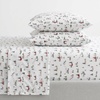 image:imageMartha Stewart  Full Sheet Set with Fitted Sheet amp Pillowcases Soft Cotton Flannel Bedding Deep Pocket Ticking Stripe BlueSki Village Green