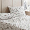 image:imageMartha Stewart  Full Sheet Set with Fitted Sheet amp Pillowcases Soft Cotton Flannel Bedding Deep Pocket Ticking Stripe BlueSki Village Green