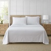 image:imageMartha Stewart  Full Sheet Set with Fitted Sheet amp Pillowcases Soft Cotton Flannel Bedding Deep Pocket Ticking Stripe BlueTicking Stripe Blue