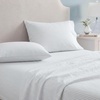 image:imageMartha Stewart  Full Sheet Set with Fitted Sheet amp Pillowcases Soft Cotton Flannel Bedding Deep Pocket Ticking Stripe BlueTicking Stripe Blue