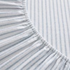 image:imageMartha Stewart  Full Sheet Set with Fitted Sheet amp Pillowcases Soft Cotton Flannel Bedding Deep Pocket Ticking Stripe BlueTicking Stripe Blue