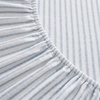 image:imageMartha Stewart  Full Sheet Set with Fitted Sheet amp Pillowcases Soft Cotton Flannel Bedding Deep Pocket Ticking Stripe BlueTicking Stripe Blue