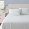 image:imageMartha Stewart  Full Sheet Set with Fitted Sheet amp Pillowcases Soft Cotton Flannel Bedding Deep Pocket Ticking Stripe BlueTicking Stripe Blue