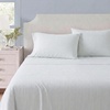 image:imageMartha Stewart  Full Sheet Set with Fitted Sheet amp Pillowcases Soft Cotton Flannel Bedding Deep Pocket Ticking Stripe BlueTicking Stripe Blue
