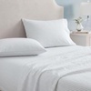 image:imageMartha Stewart  Full Sheet Set with Fitted Sheet amp Pillowcases Soft Cotton Flannel Bedding Deep Pocket Ticking Stripe BlueTicking Stripe Blue