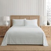 image:imageMartha Stewart  Full Sheet Set with Fitted Sheet amp Pillowcases Soft Cotton Flannel Bedding Deep Pocket Ticking Stripe BlueVintage Rose Blue