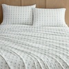 image:imageMartha Stewart  Full Sheet Set with Fitted Sheet amp Pillowcases Soft Cotton Flannel Bedding Deep Pocket Ticking Stripe BlueVintage Rose Blue