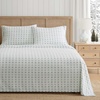 image:imageMartha Stewart  Full Sheet Set with Fitted Sheet amp Pillowcases Soft Cotton Flannel Bedding Deep Pocket Ticking Stripe BlueVintage Rose Blue