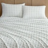 image:imageMartha Stewart  Full Sheet Set with Fitted Sheet amp Pillowcases Soft Cotton Flannel Bedding Deep Pocket Ticking Stripe BlueVintage Rose Blue