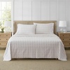 image:imageMartha Stewart  Full Sheet Set with Fitted Sheet amp Pillowcases Soft Cotton Flannel Bedding Deep Pocket Ticking Stripe BlueVintage Rose Pink
