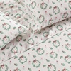 image:imageMartha Stewart  Full Sheet Set with Fitted Sheet amp Pillowcases Soft Cotton Flannel Bedding Deep Pocket Ticking Stripe BlueWreaths  Mistletoe Green