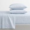 image:imageMartha Stewart  Full Sheet Set with Fitted Sheet amp Pillowcases Soft amp Lightweight Bedding Deep Pocket Tate Stripe BlueBlooming Stripe Blue