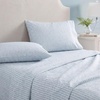 image:imageMartha Stewart  Full Sheet Set with Fitted Sheet amp Pillowcases Soft amp Lightweight Bedding Deep Pocket Tate Stripe BlueBlooming Stripe Blue
