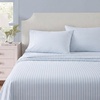 image:imageMartha Stewart  Full Sheet Set with Fitted Sheet amp Pillowcases Soft amp Lightweight Bedding Deep Pocket Tate Stripe BlueTate Stripe Blue
