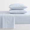 image:imageMartha Stewart  Full Sheet Set with Fitted Sheet amp Pillowcases Soft amp Lightweight Bedding Deep Pocket Tate Stripe BlueTate Stripe Blue