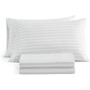 image:imageMartha Stewart  Full Sheet Set with Fitted Sheet amp Pillowcases Soft amp Lightweight Bedding Deep Pocket Tate Stripe BlueTate Stripe Grey