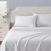image:imageMartha Stewart  Full Sheet Set with Fitted Sheet amp Pillowcases Soft amp Lightweight Bedding Deep Pocket Tate Stripe BlueTate Stripe Grey