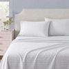image:imageMartha Stewart  Full Sheet Set with Fitted Sheet amp Pillowcases Soft amp Lightweight Bedding Deep Pocket Tate Stripe BlueTate Stripe Grey