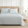 image:imageMartha Stewart  Full Sheet Set with Fitted Sheet amp Pillowcases Soft amp Lightweight Bedding Deep Pocket Yvette BlueYvette Blue