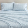 image:imageMartha Stewart  Twin Cotton Sheet Set with Pillowcase Deep PocketBlue